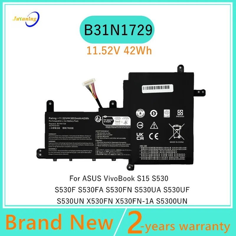 แบตเตอรี่แล็ปท็อปสําหรับ Asus VivoBook S15 S530 S530F S530FA S530FN S530UA S530UF S530UN X530FN S530