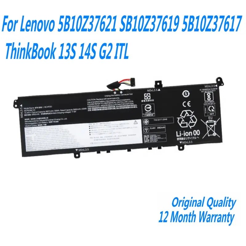 L19D4PDD L19M4PDD L19C4PD แบตเตอรี่แล็ปท็อปสําหรับ Lenovo ThinkBook 13S 14S G2 ITL 5B10Z37621 SB10Z3