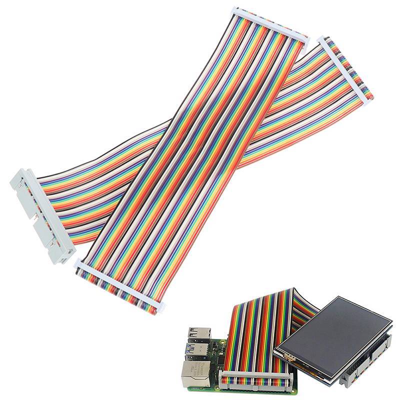 LETH Raspberry Pi 40 Pin GPIO Cable Extension Wire สําหรับ Raspberry Pi 4B/3B GPIO Board Vary