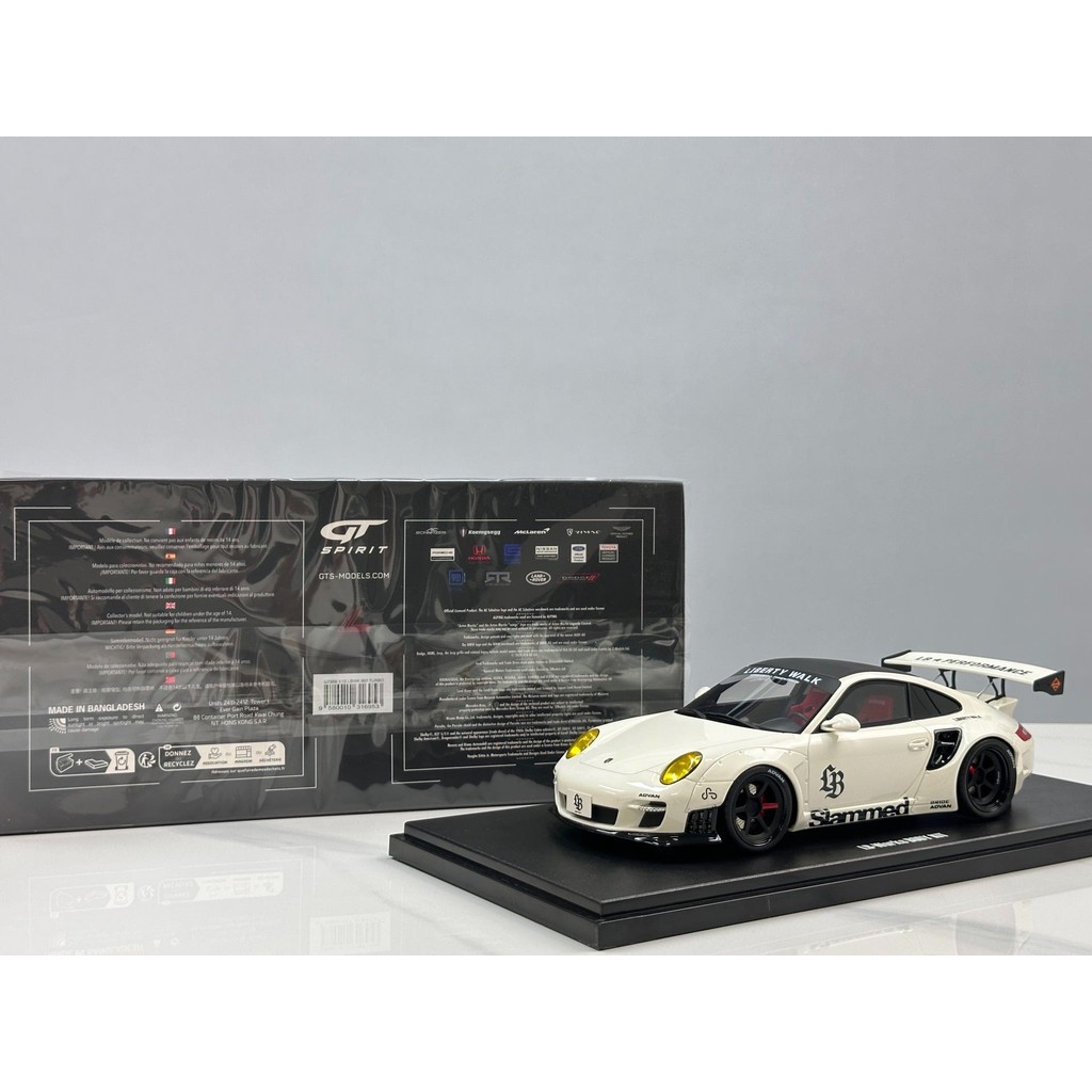 [สต๊อกพร้อม] GT Spirit 1/18 Porsche LB-WORKS 993 TURBO สีขาว ราคา 790 GT958