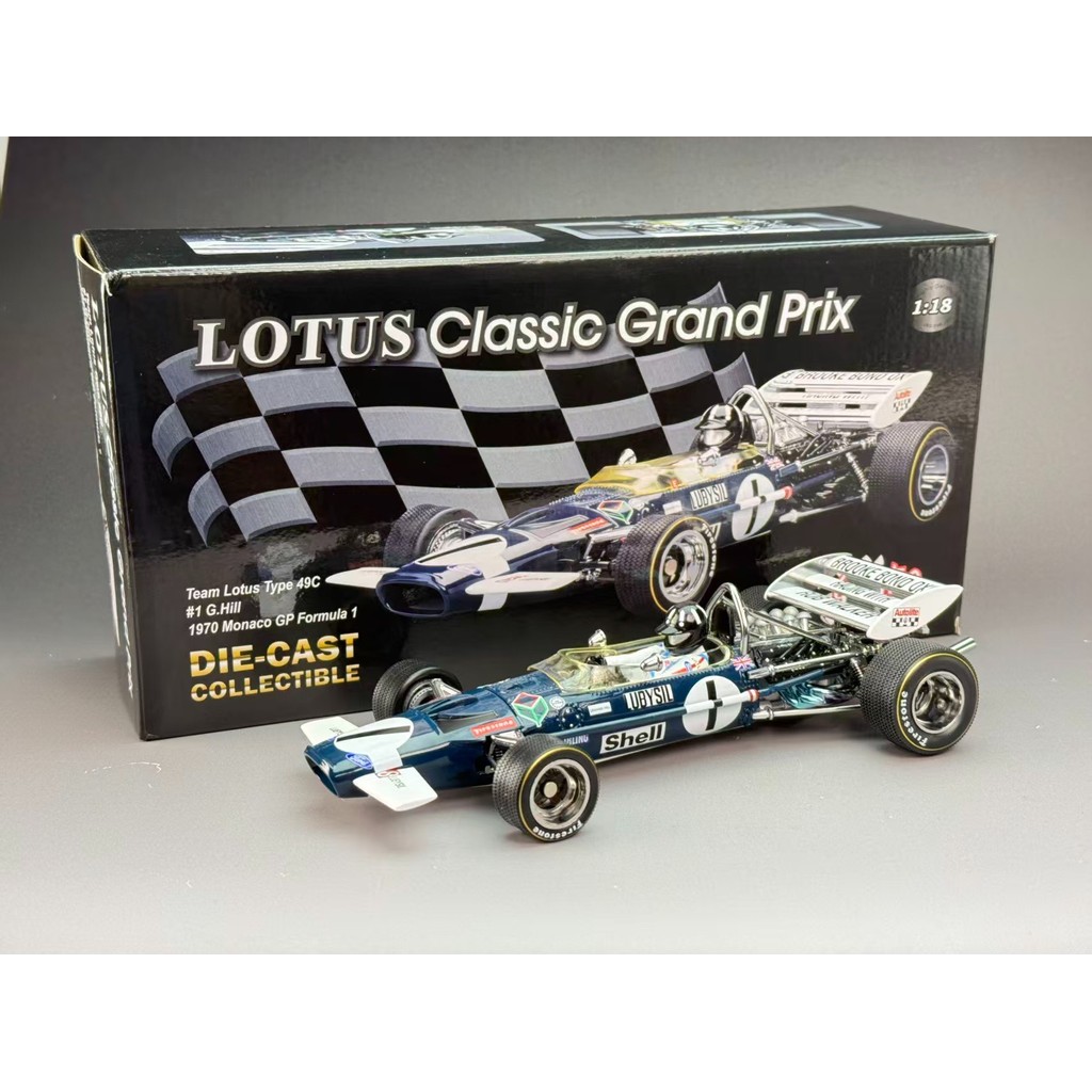ของแท้ Spot Sun Star 太阳星新品现货 สําหรับขาย #182231/18 ดอกบัว 49C -#1 G.Hill -1970 Monaco GP สูตร 1 ( Li