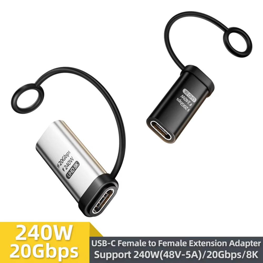 240W PD USB-C หญิงกับหญิง Coupler 20Gbps/480Mbps Thunderbolt 4/3 อะแดปเตอร์สําหรับ MacBook iPad โทรศ