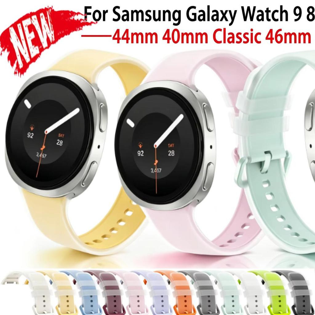 SAMSUNG โปร่งแสงซิลิโคนสีสําหรับ ซัมซุง นาฬิกา9 8 40มิลลิเมตร44มิลลิเมตรไม่มีช่องว่างวงสําหรับ กาแลคซี นาฬิกา8คลาสสิก46มิลลิเมตรกีฬาส