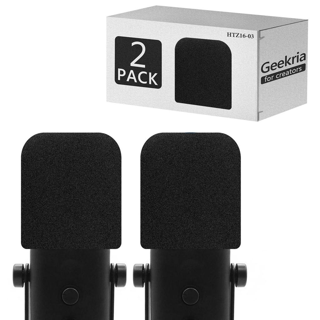Geekria เหมาะสําหรับ Non-Vandy FIFINE AmpliGame AM8 Square ไมโครโฟนฟองน้ํา 2 ชิ้นแพ็ค