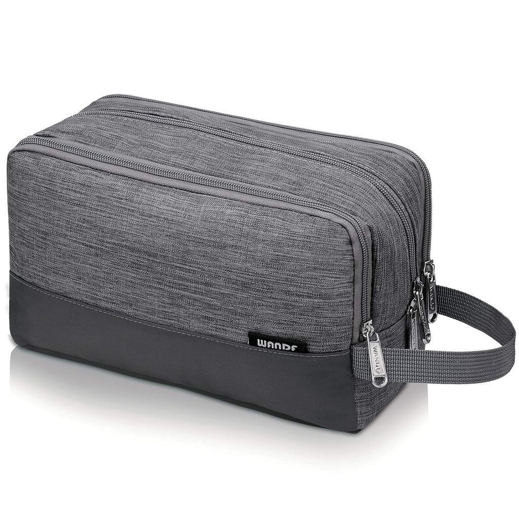 Wash Bag Mens Hanging DoppKit Waterproof Shaving Bag all Wash Bag Travel Use (Denim Grey) &- &&