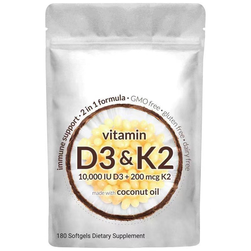 xinpin~Popular Spot Goods Vitamin d3+k2  Soft capsules Vitamin d3+k2 Factory Supply
