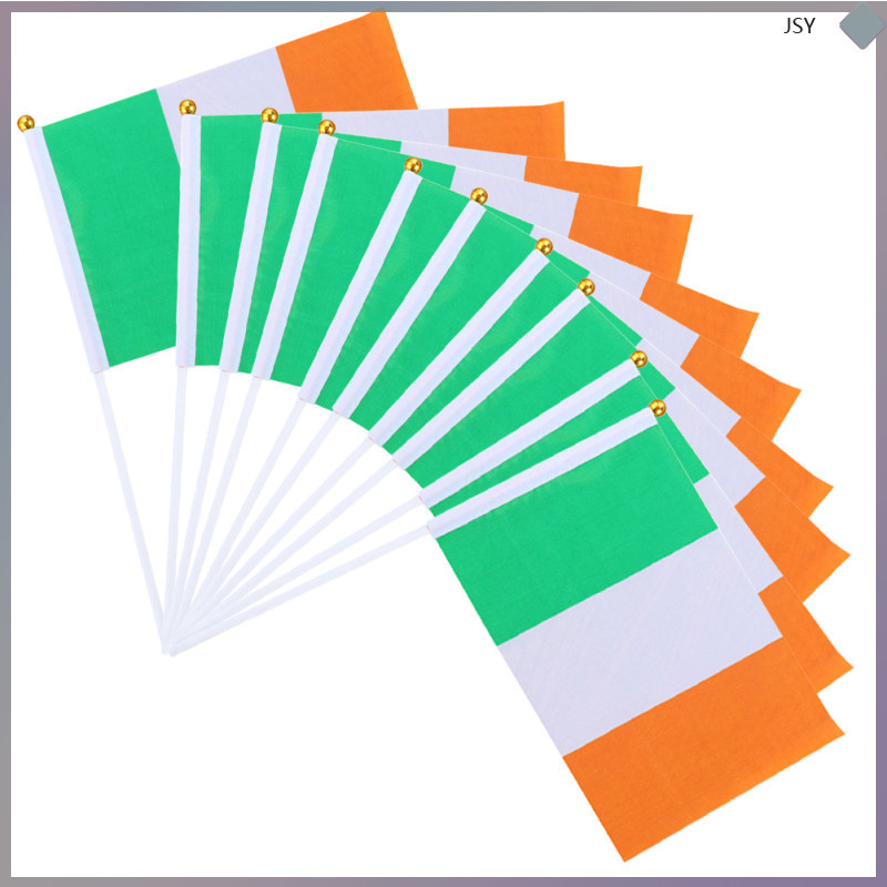 20 ชิ้น Ireland Flag สําหรับตกแต่งโพลีเอสเตอร์หลายสี Mini Flags junshaoyip