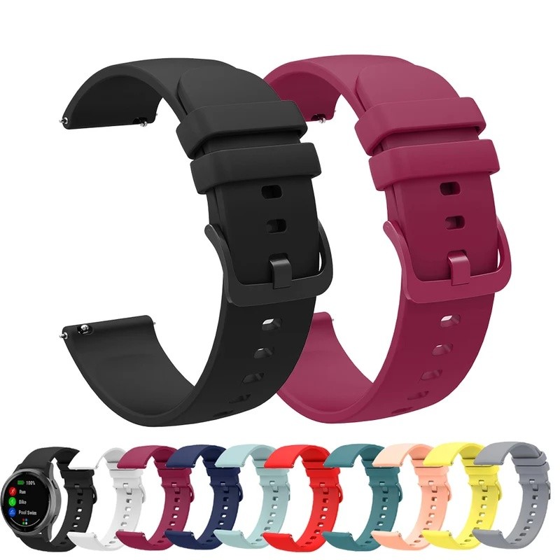 18 มม.20 มม.22 มม.ซิลิโคนสําหรับ Garmin Vivoactive 6 5 4 3 4S นาฬิกา Venu 4 3 2 2s SQ Forerunner 265