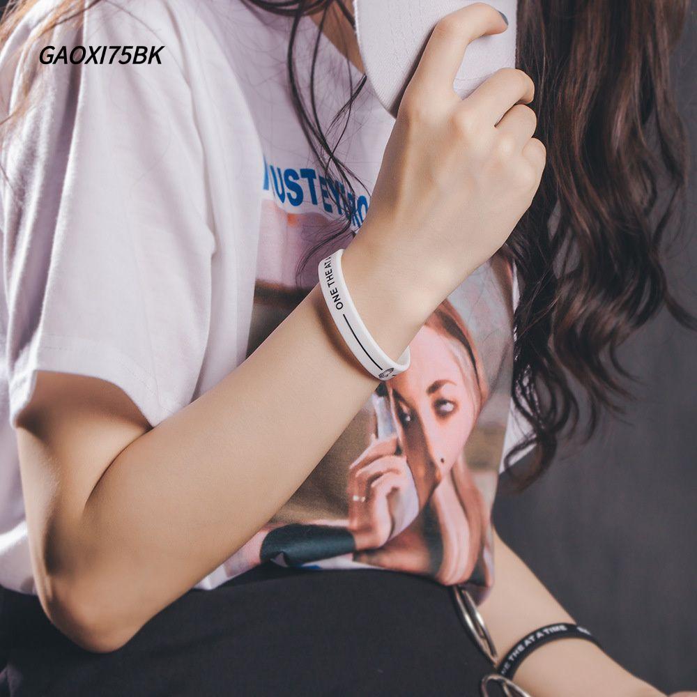 GAOXI75BK กําไลข้อมือยาง Unisex