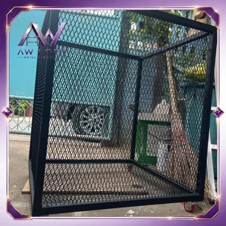 ถังขยะ - "โครงเหล็กกันสนิม" ไม้แท้เคลือบเงาใส \\จัดส่งเร็ว//