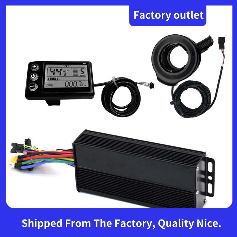 สามโหมด Ebike Sine Wave Controller 36V/48V/52V 40A พร้อม S866 จอแสดงผล LCD SM Connector สําหรับ 2000