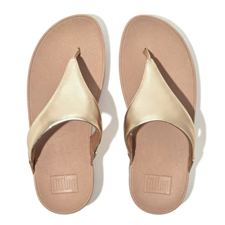 FITFLOP LULU LEATHER TOEPOST รองเท้าแตะแบบหูหนีบผู้หญิง รุ่น I88-675 สี GOLD