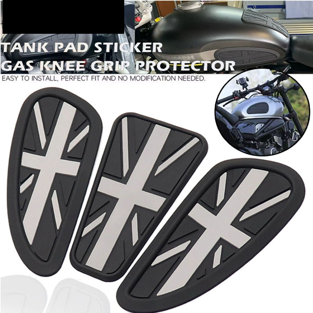 Protector Anti Slip Tank Pad สติกเกอร์ Fishbone patch แก๊สเข่า Traction ด้านข้าง Pad 3M Decal ใหม่ F