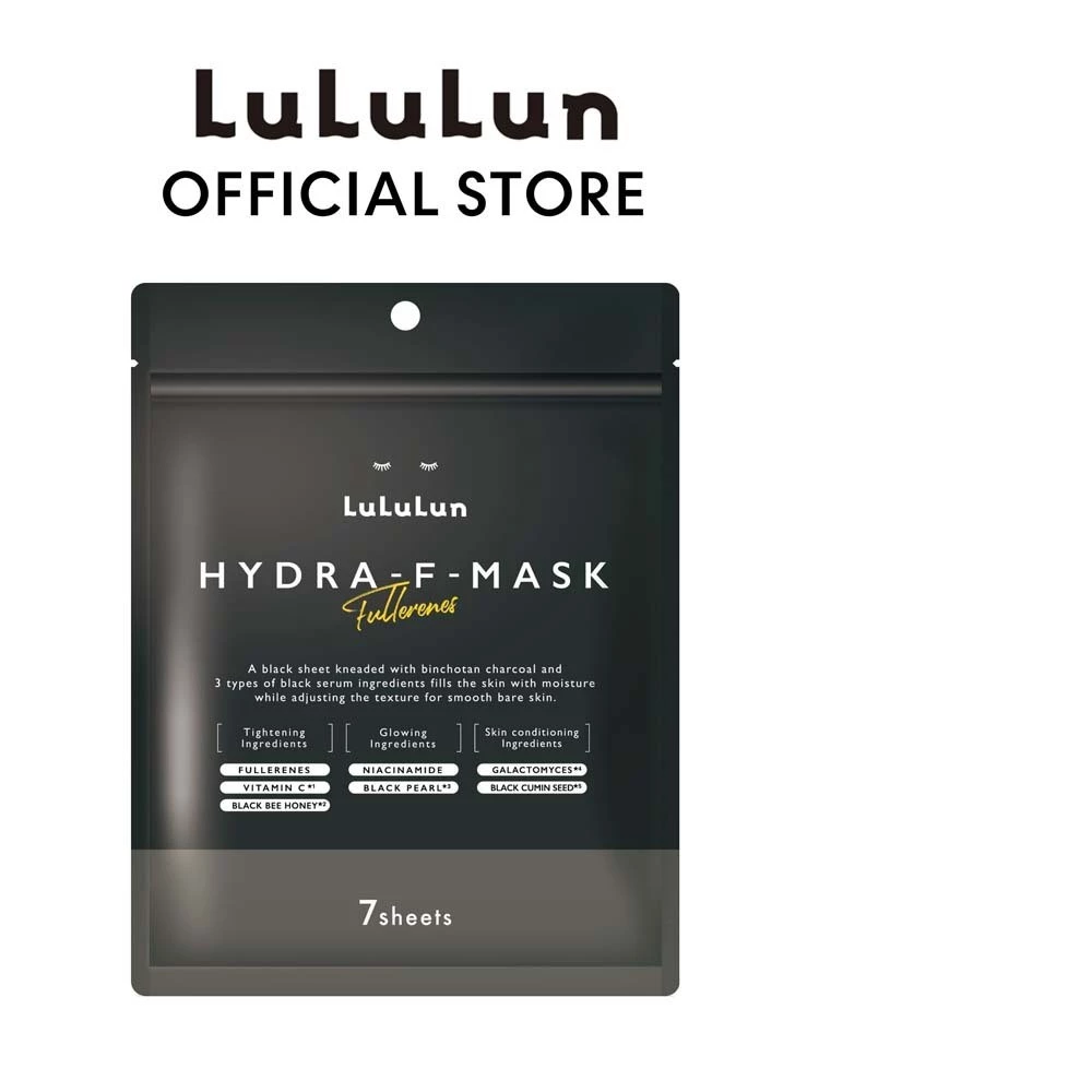 (ซอง 7 แผ่น) LuLuLun Hydra F Face Mask ลูลูลูน ไฮดร้า เอฟ แผ่นมาสก์หน้า เซรั่มมาสก์ดำสูตรเข้มข้น