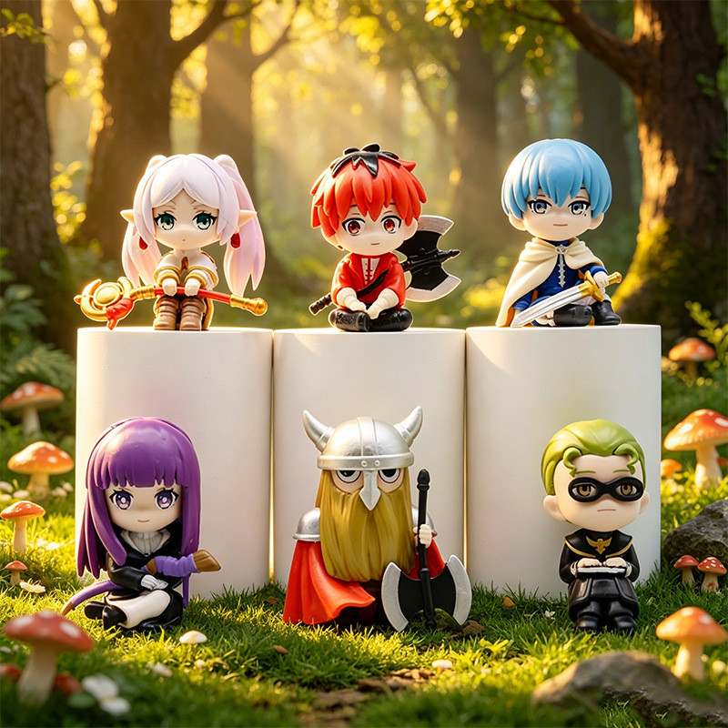 6 ชิ้น 7 ซม.อะนิเมะ Frieren: Beyond Journeys End อะนิเมะตัวเลข Frieren Himmel Action Figure การ์ตูนเ
