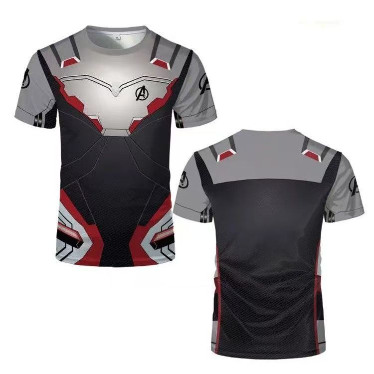 Marvel 3D Fitness Wear Sportswear Sleeve T-Shirt Men COSg