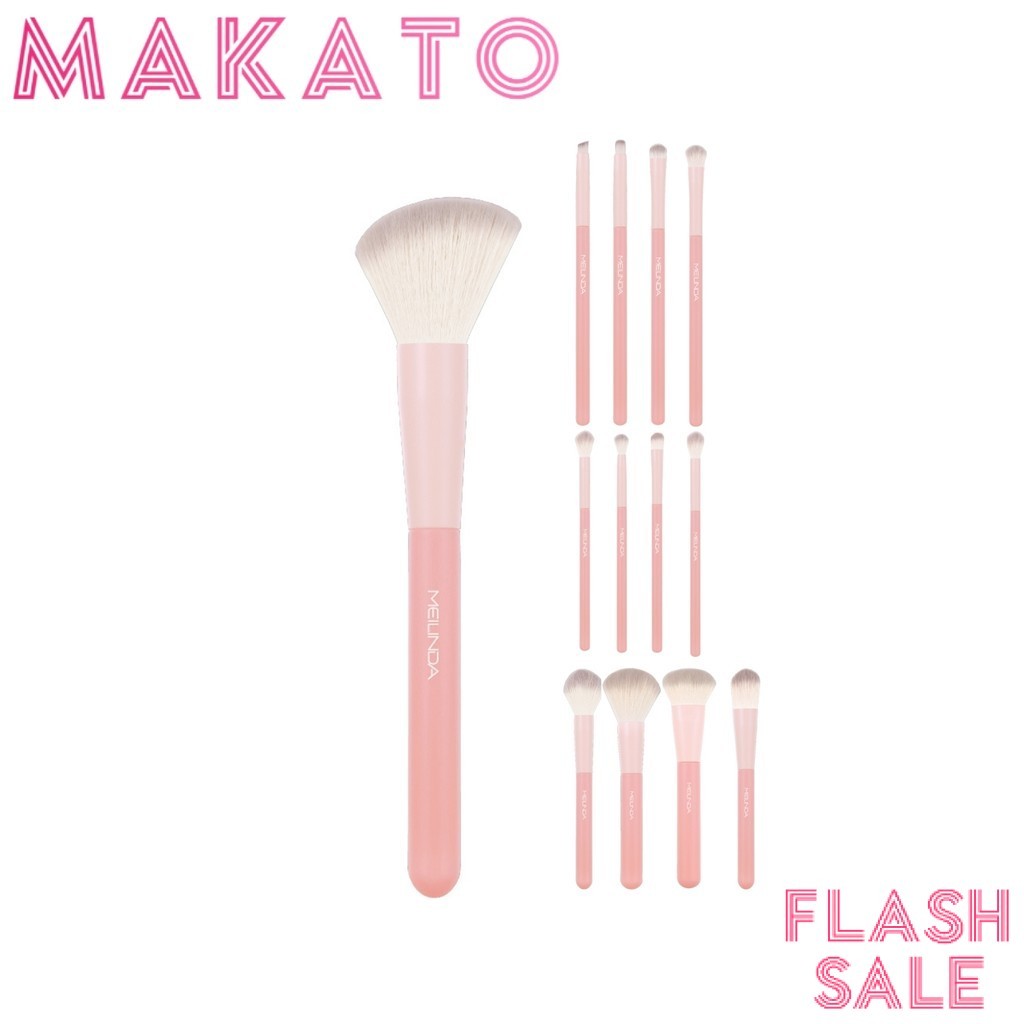 [ Flash Sale ] MEILINDA Strawberry Icy Brush เมลินดา แปรงแต่งหน้า ขนนิ่ม ไม่บาดผิว มี 12 เบอร์