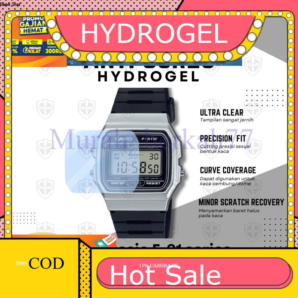 HYDROGEL ไฮโดรเจลป้องกันรอยขีดข่วน Casio F91wb F91w