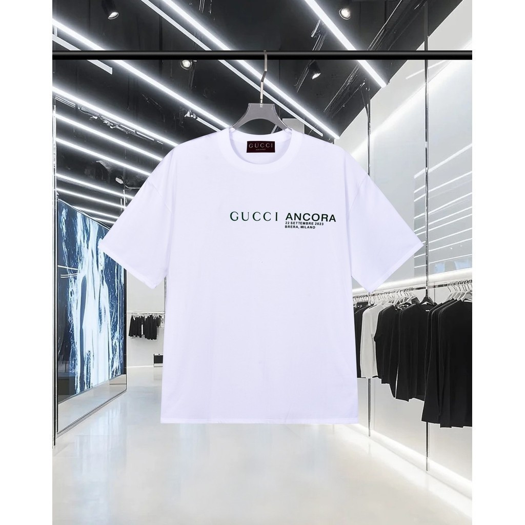 GUCC & I2026 Star Round Neck Short-Sleeved T-Shirt Couple Style Men Style Japanese All-Match Casual 