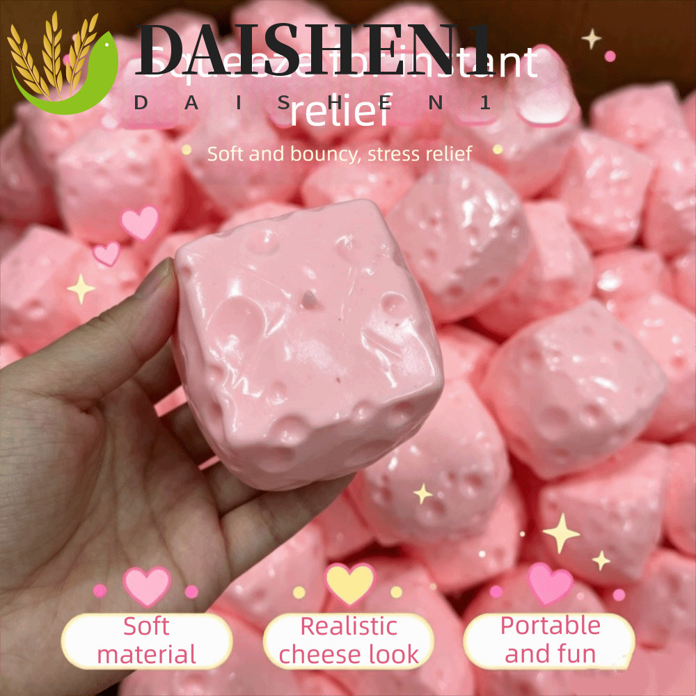 DAIHEN1 Cheese Squishy, Hand Relax Non-bounce Crunch Squishy, Creative Fidget Moldable Pinch Handmad