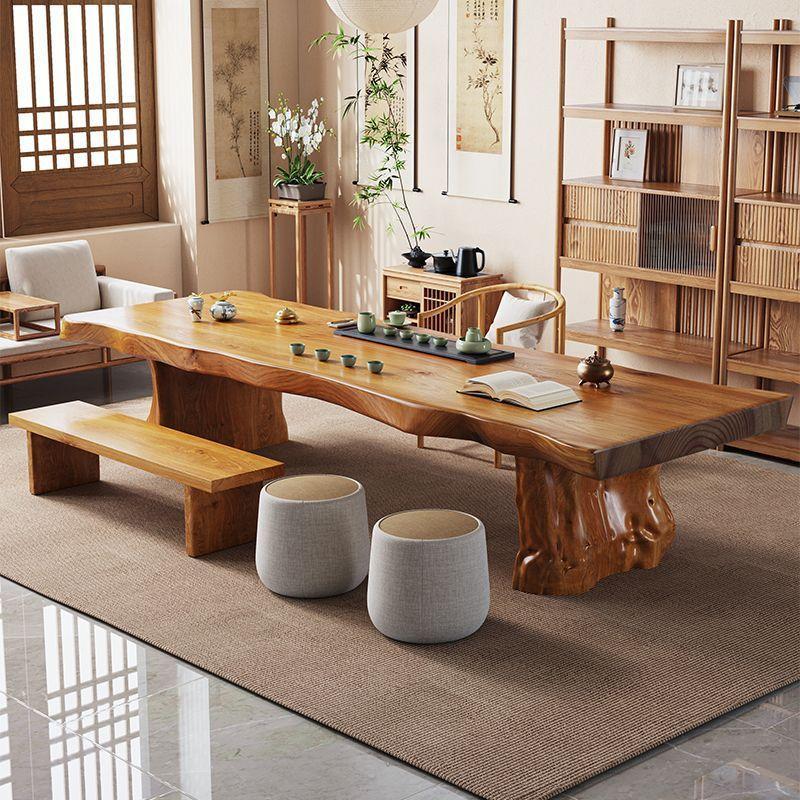 Solid wood tea table, office reception desk, new Chinese-style computer desk