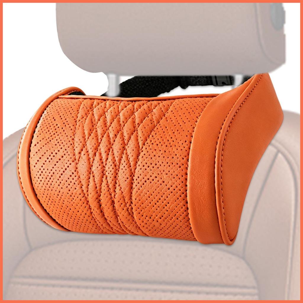 Head Rest หมอนสําหรับรถยนต์ Ergonomic PU หนังหน่วยความจําโฟมเบาะ Breathable คอสนับสนุนเบาะสําหรับรถย