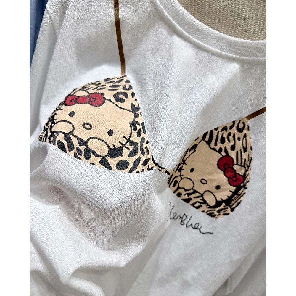 เสื้อแขนยาว hello bikini slub tee