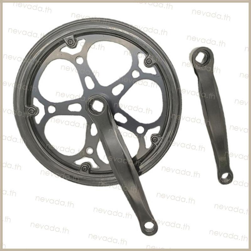 Nevʚɞ จักรยาน Crankset 52T Square Crankset Set Double Chain Cover 170MM Crank Arm