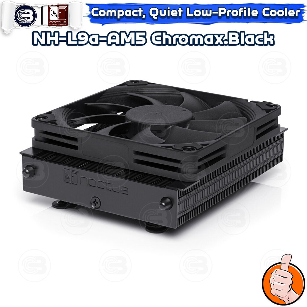 [CoolBlasterThai] NOCTUA NH-L9a-AM5 Chromax.Black Quiet Low-porfile CPU Cooler (AM5) ประกัน 6 ปี