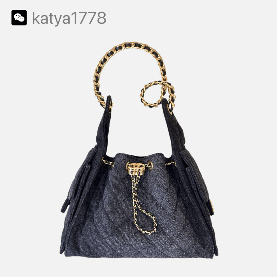 25Bag Small Hippie Bag Denim Black.