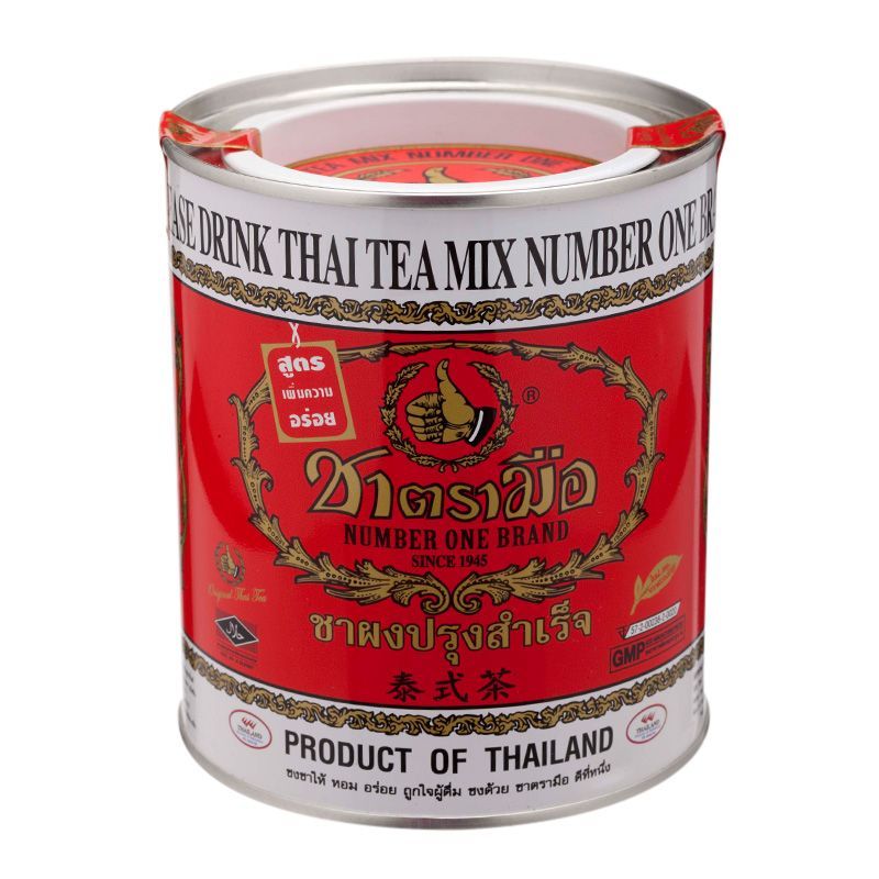 ชาตรามือชาผงปรุงสำเร็จฉลากแดงกระป๋อง 200กรัม ChaTraMue Thai Tea Mixed Red Tin 200g. [หมายเลขบาร์โค้ด 8850370241112]