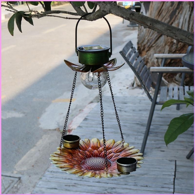 INF ตกแต่งนก Feeder พลังงานแสงอาทิตย์ Bird Feeder Backyard ตกแต่ง Bird Feeder