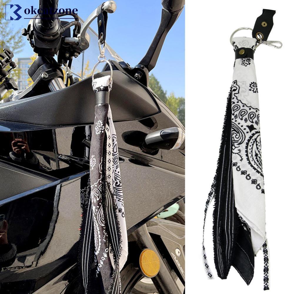 OKCATZONE Vintage รถจักรยานยนต์ Handlebar Grips Lever ฝาครอบพู่สายหนัง Hand Grip Handlebar Grips Mot
