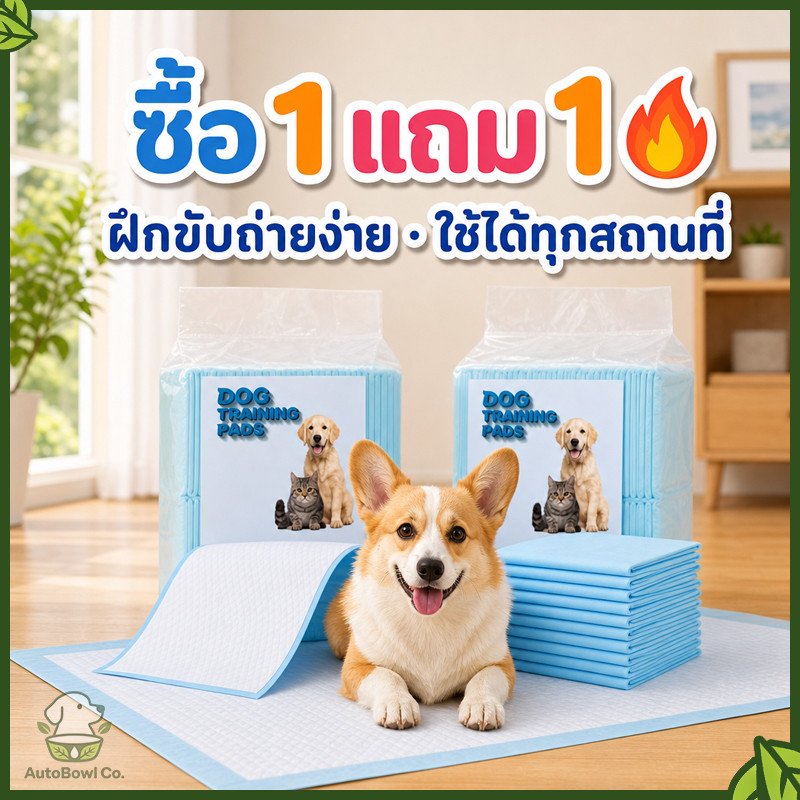 ซื้อ 1 แถม 1 แผ่นรองฉี่สุนัขและแมว ช่วยฝึกขับถ่าย ซึมซับได้ดี กันรั่วซึม ต่อต้านแบคทีเรีย กักเก็บกลิ่น