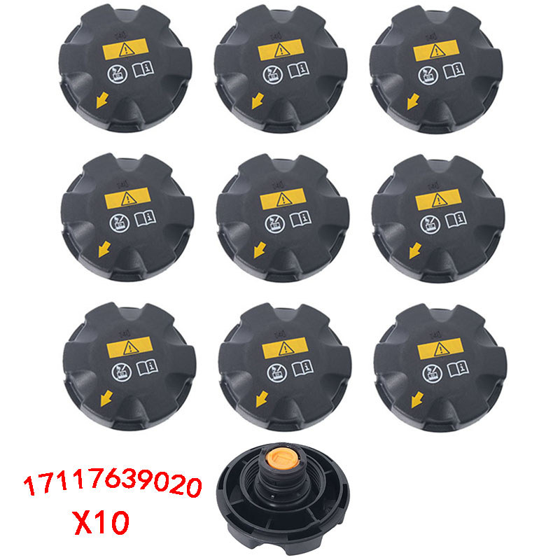 现货,高质量10ชิ้นอุปกรณ์เสริมในรถยนต์ถังขยายหมวก 17117639020 สําหรับ BMW N45 N46 N52 N54 N20 E81 E87 E90 