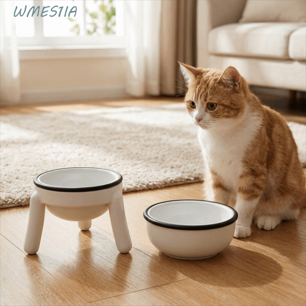 Wms1คือ ยกชามให้อาหารยืน,คอ-ป้องกันพลาสติกแมวที่ใส่ชามอาหาร,ผู้ถือชามน้ํา3ง การพิมพ์ป้องกันเคล็ดลับช