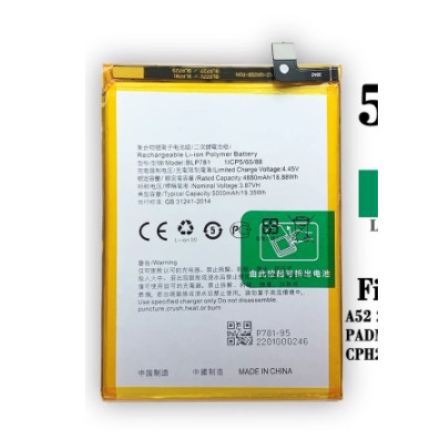 [คลังสินค้าพร้อม] เหมาะสําหรับ OPPO 5000mAh BLP781 A52 A72 A92 BLP781 แบตเตอรี่โทรศัพท์มือถือ 5,000m