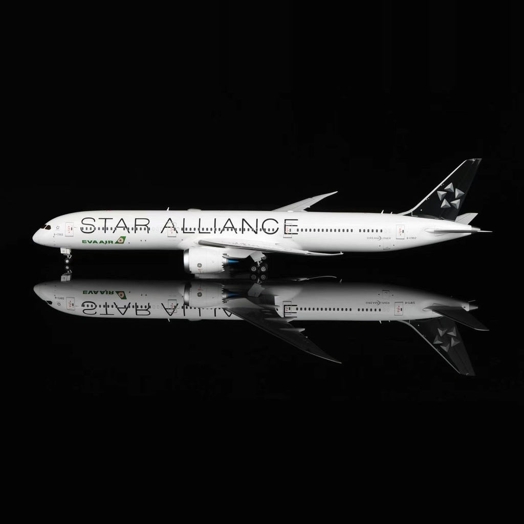SQ Wings 100/200 EVA Air B787-10 Starry Sky League B-17812 โลหะเครื่องบินรุ่นผู้โดยสาร
