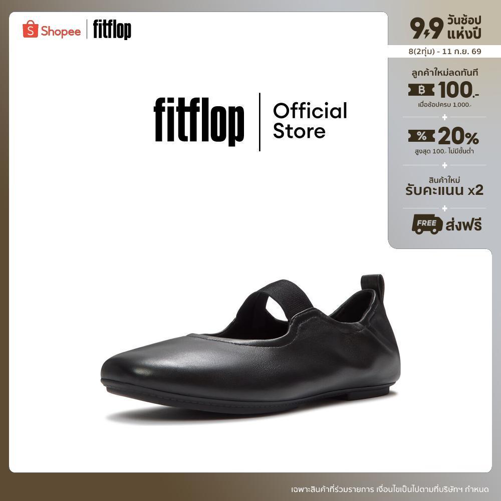 FITFLOP DELICATO POISE LEATHER MJ รองเท้าทรงบัลเล่ต์ผู้หญิง รุ่น AAE-090 สี BLACK