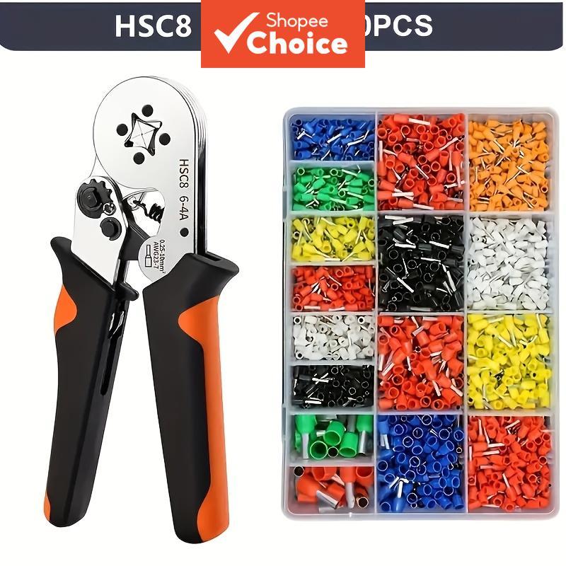 คีมย้ําสายไฟแบบปรับเองได้ รุ่น K Metallic HSC8 6-4A/6-6A พร้อมหัวเชื่อมต่อแบบปลายสายไฟ 200/2120 ชิ้น (ขายแยก)