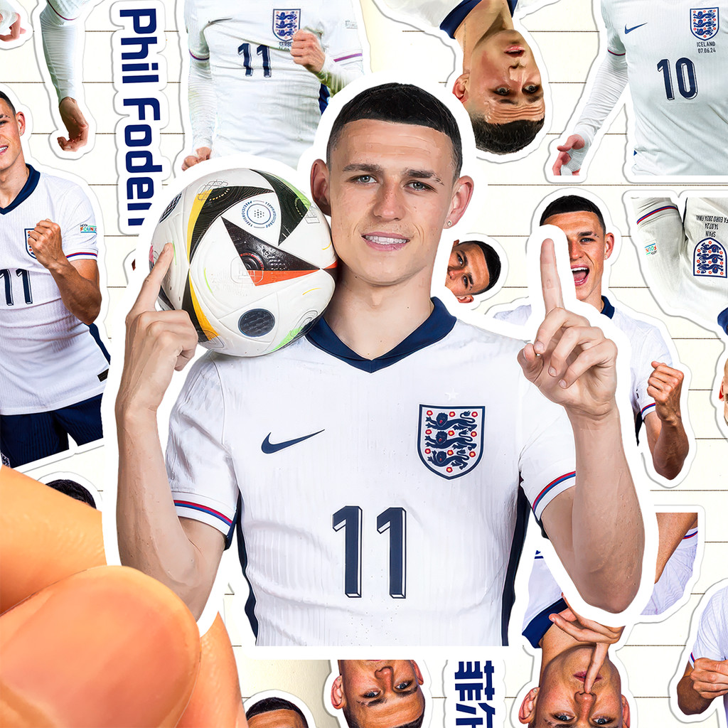 Phil Foden Sticker HD Waterproof England Football Player Phil Foden Collection สติ๊กเกอร์ตกแต่งจิตรก