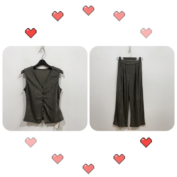 SL Size [Ni] Womens New Product Fashion All-Match Vest Pants Set 61-3-047 92TZ766