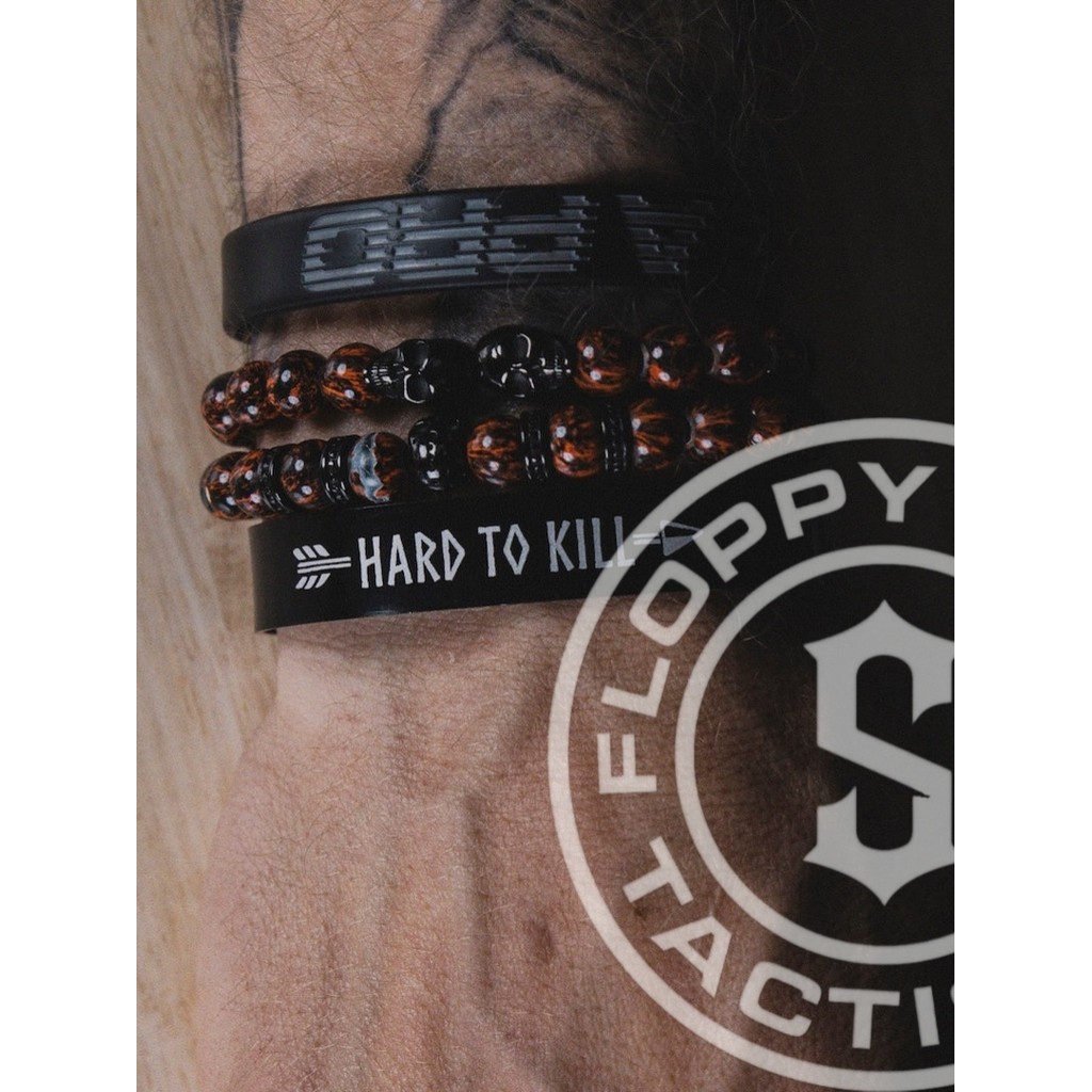 [Soft Papa Replica] GBRS GROUP HARD TO KILL Plating Black Stainless Steel Bracelet