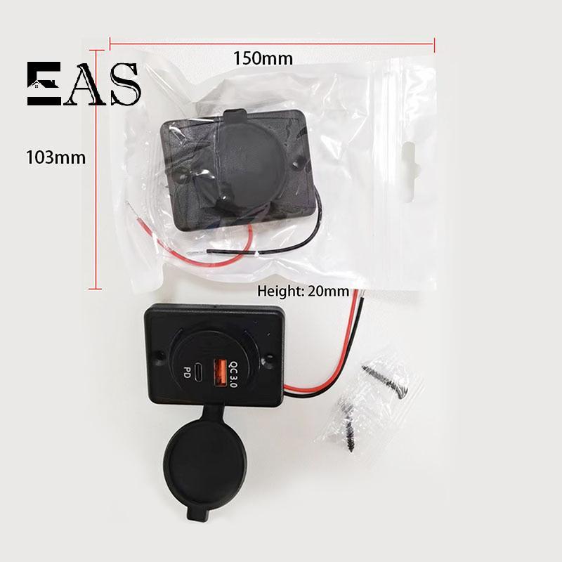 [EA] B21PD QC+PD/ B21 A+C 3.1A ที่ชาร์จแบตในรถ Dual USB Adapter ทรงกลมกันน้ํา Soaet Power Adapter Sw