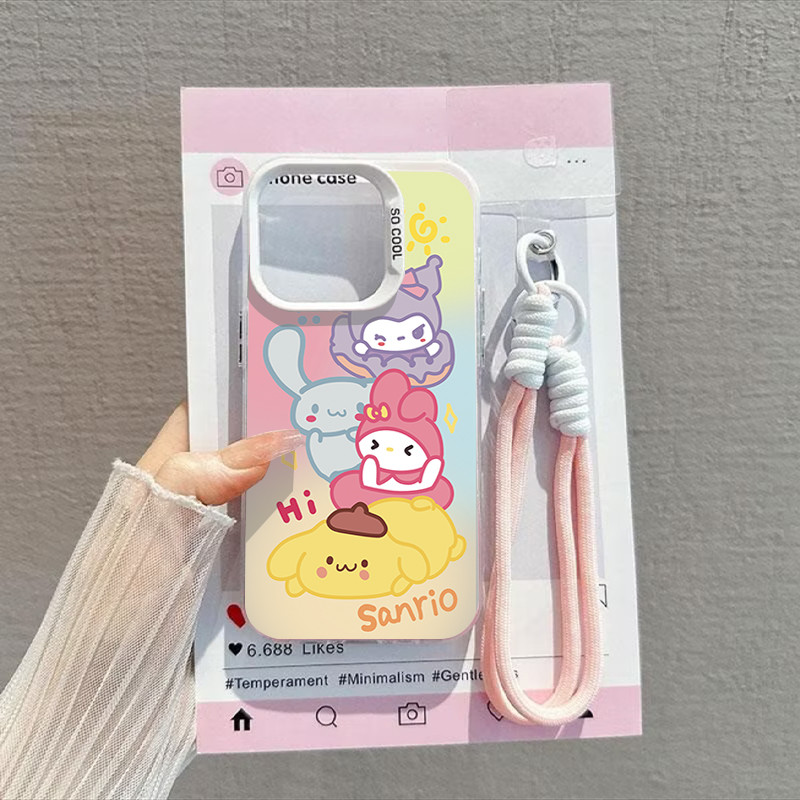 เคส Sanrio น่ารักสําหรับ iPhone สําหรับ IP16,IP15,XR,XSMax,IP17,IP14,IP13,IP12,IP11,XS,X