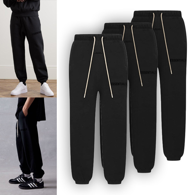 P7FI FOG FEAR OF GOD Double Line ESSENTIALS High Street Guard กางเกง Casual ขนแกะซับกางเกงผู้ชาย