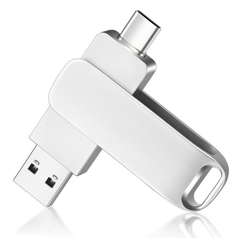 เหมาะสําหรับ Huawei type-c คอมพิวเตอร์โทรศัพท์มือถือรถ U Disk 256 Two-in-One ความเร็วสูงหมุน U Disk 