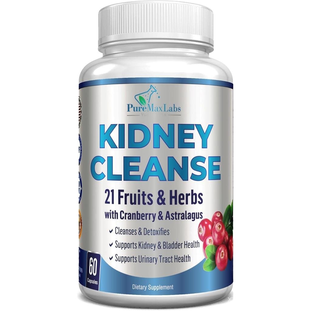 YUMMYVITE Herbal Kidney Cleanse with Cranberry Extract - 21 Fruits & Herbs - Detox & Cleanse Urinary