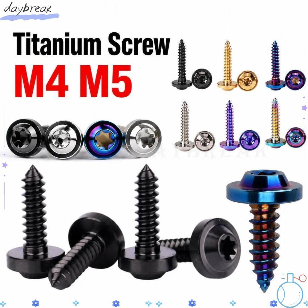 DAYBREAK สกรูแตะตัวเอง, GR5 Torx Drive สกรูร่ม Torx, M4 M5 Titanium Titanium Titanium Titanium Faste