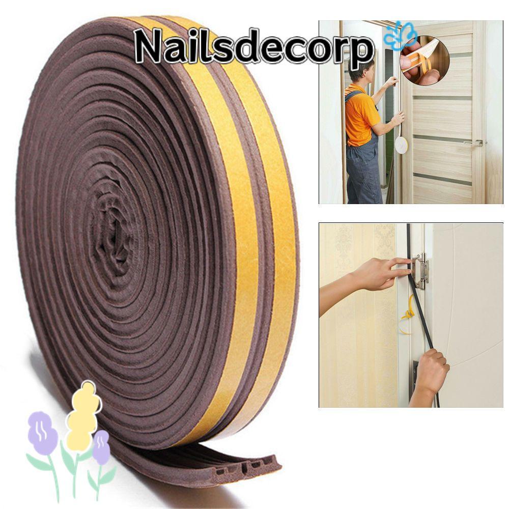 NAILS 5/10M แถบซีลยาง Self กาวแถบสภาพอากาศ Draught Excluder